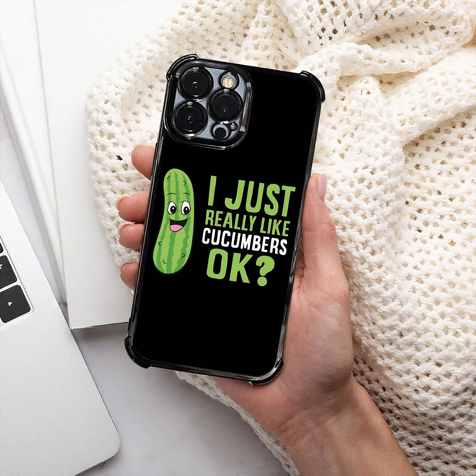 Phone Cases Quotes - I Love Cucumbers OK Funny Quote