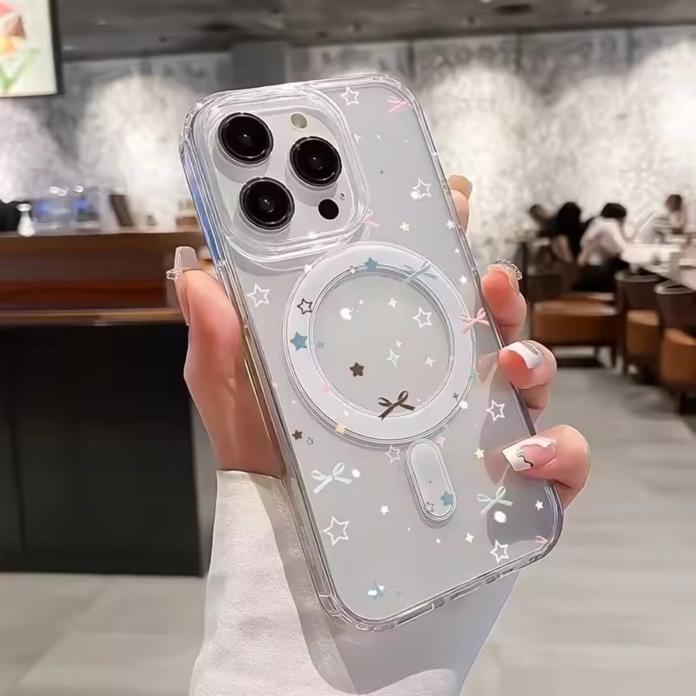 Star Bow Print Clear Phone Cas - Phone Cases With Magsafe review and price
