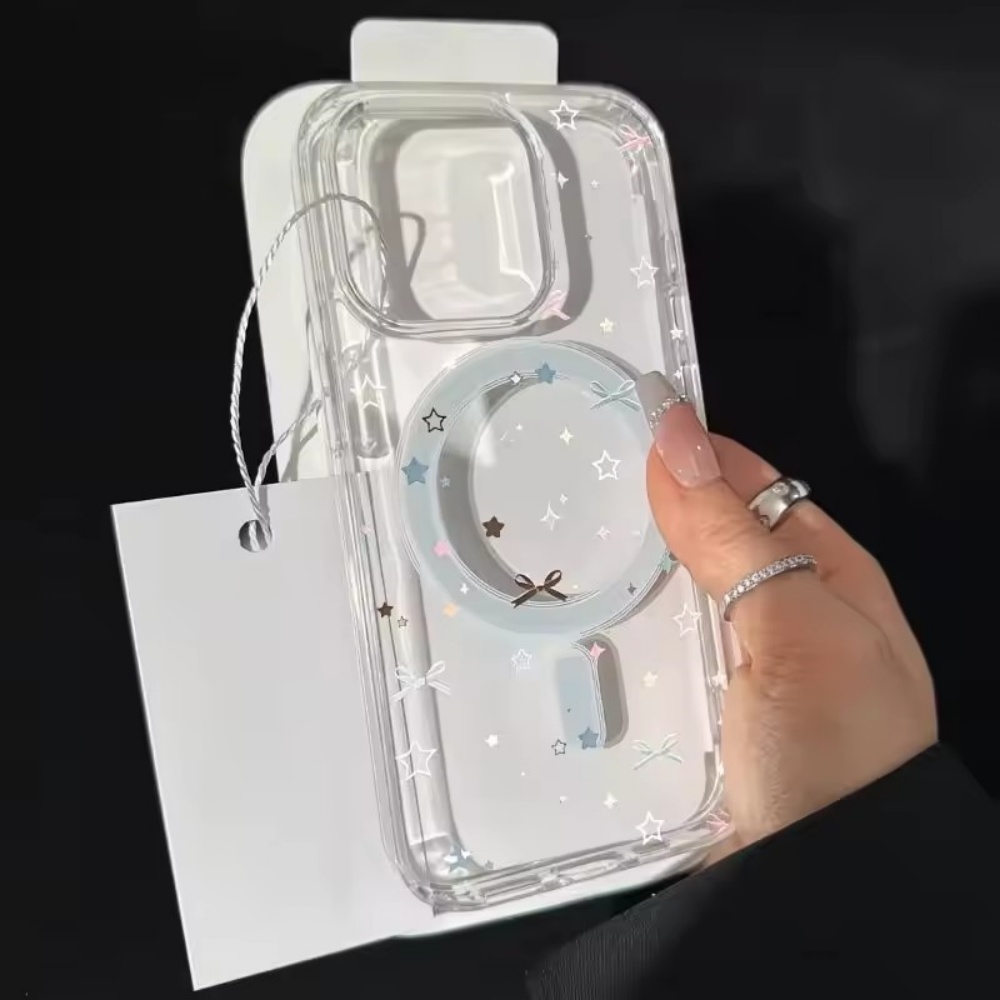 Star Bow Print Clear Phone Cas - Phone Cases With Magsafe review and price