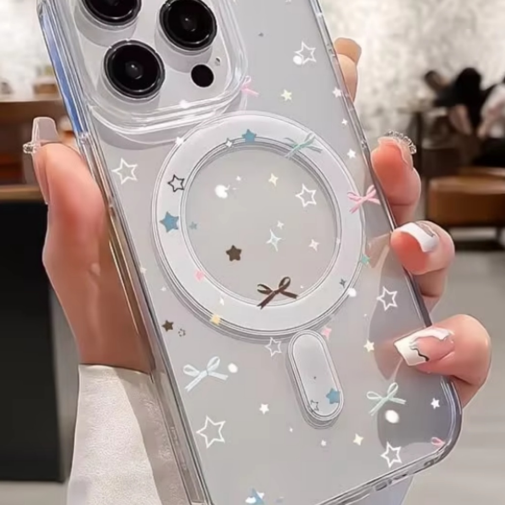 Star Bow Print Clear Phone Cas - Phone Cases With Magsafe review and price