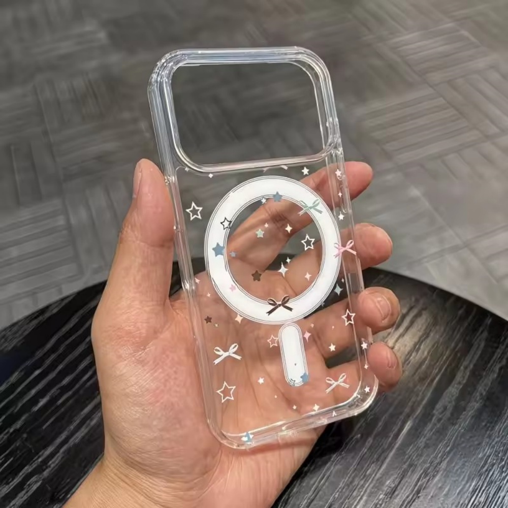 Star Bow Print Clear Phone Cas - Phone Cases With Magsafe review and price