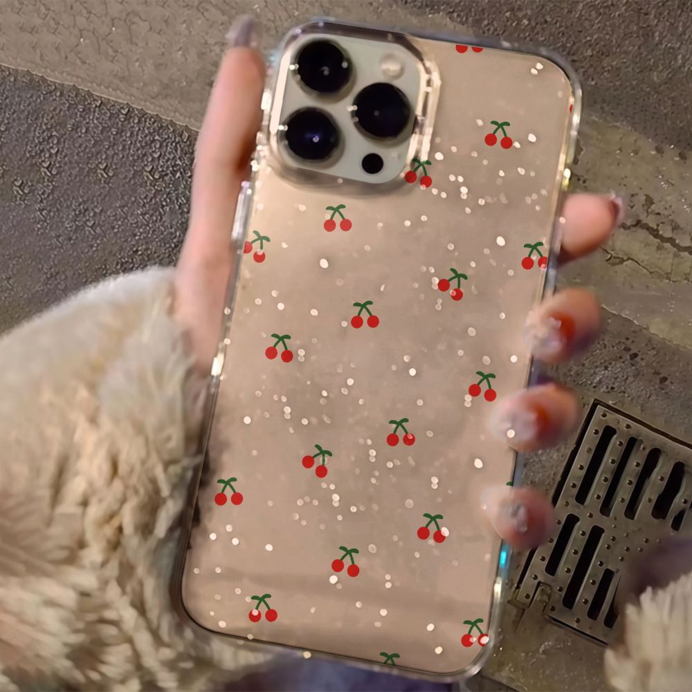 Simple cherry Flowers Clear Gl - Phone Cases Cherry review and price