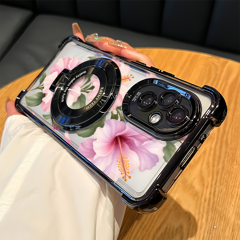 Pink Hibiscus Flowers Pattern  - Oppo A78 review and price