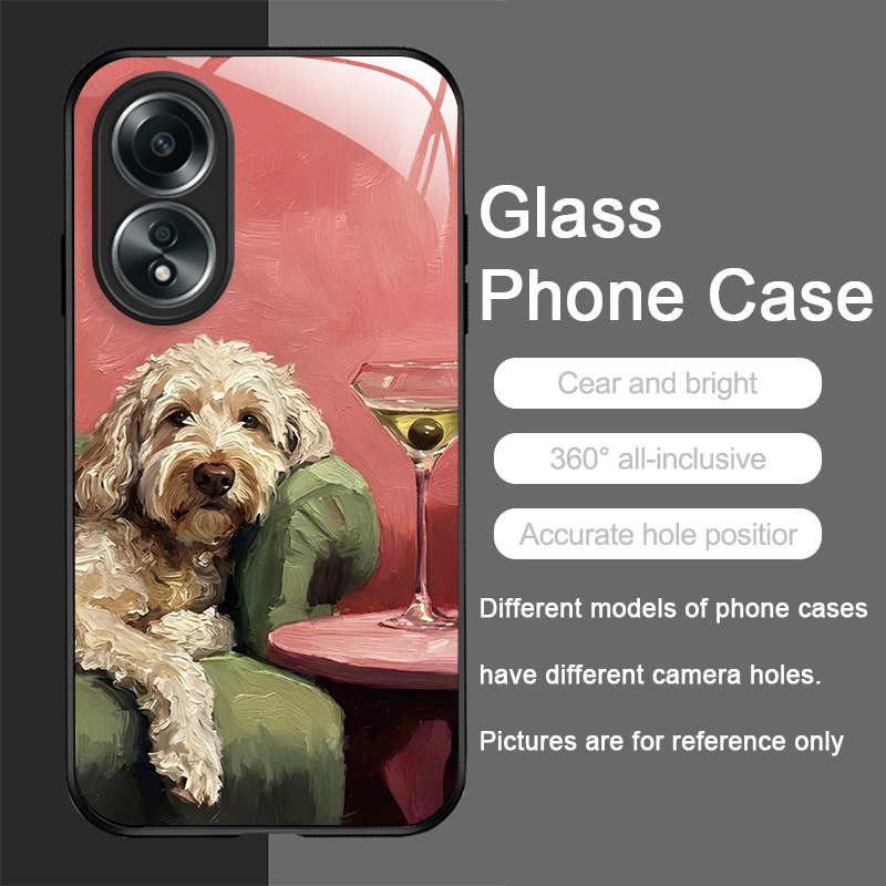 Oil Painting Yellow Dog Black  - Phone Cases Yellow review and price
