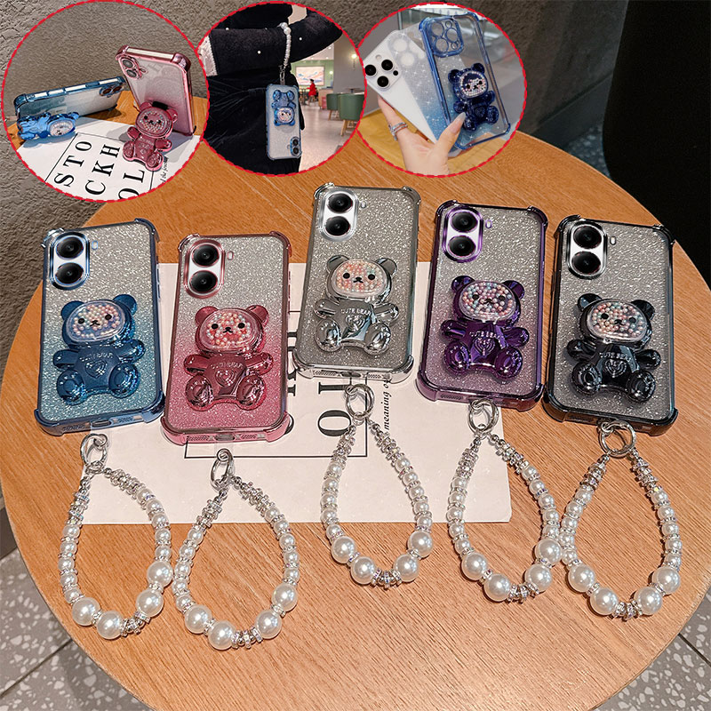 Cute Bear Cartoon Holder Pearl - Phone Cases Quotes review and price