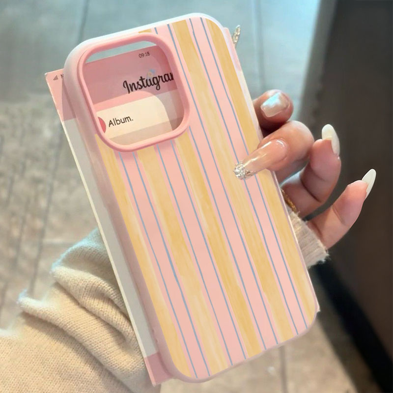 Stylish Yellow Striped Phone C - Phone Cases Yellow review and price
