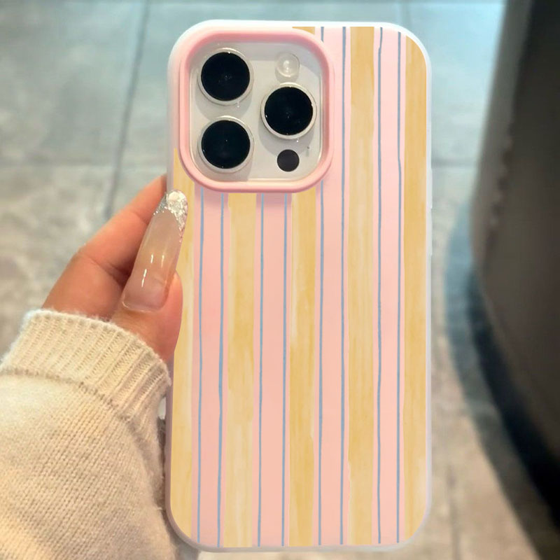 Stylish Yellow Striped Phone C - Phone Cases Yellow review and price