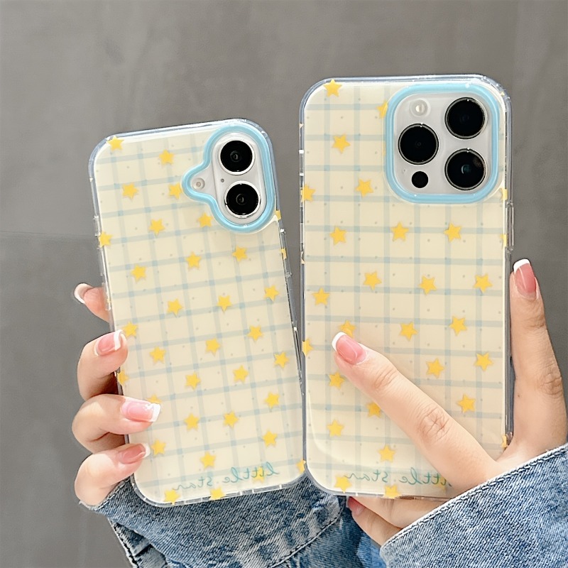 Yellow Star Checkered Pattern  - Phone Cases Yellow review and price