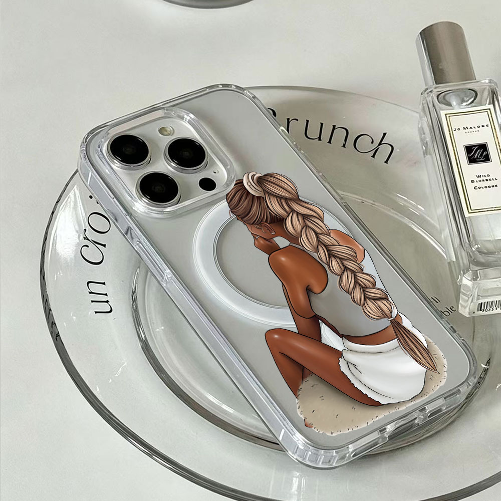 Dark Skin Fashion Woman For Ma - Phone Cases With Magsafe review and price