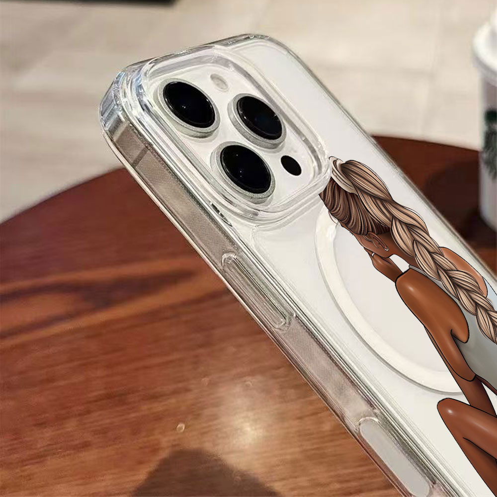 Dark Skin Fashion Woman For Ma - Phone Cases With Magsafe review and price