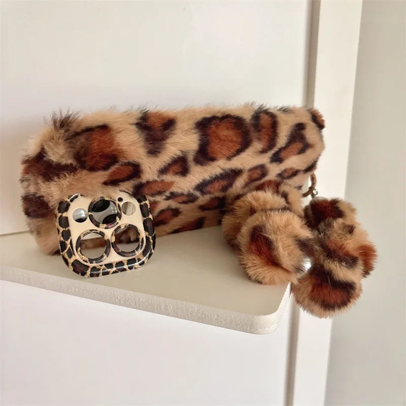 Fashion Leopard Furry Plush Le - Phone Cases Iphone 12 review and price