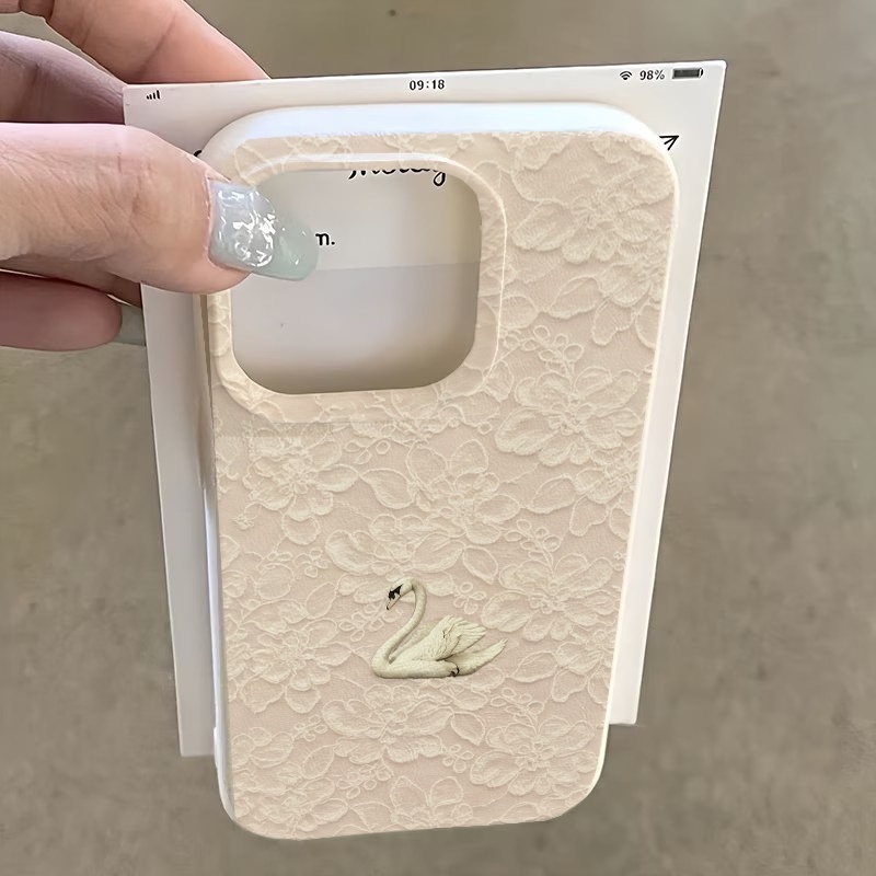 Lace Swan Pattern Lychee Textu - Apple Iphone 15 Pro Max review and price