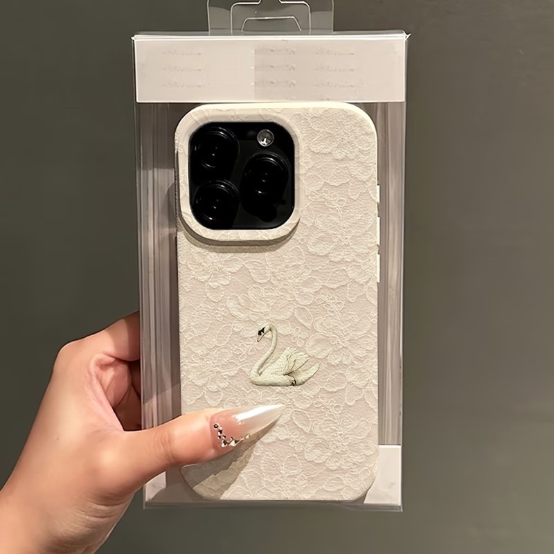 Lace Swan Pattern Lychee Textu - Apple Iphone 15 Pro Max review and price