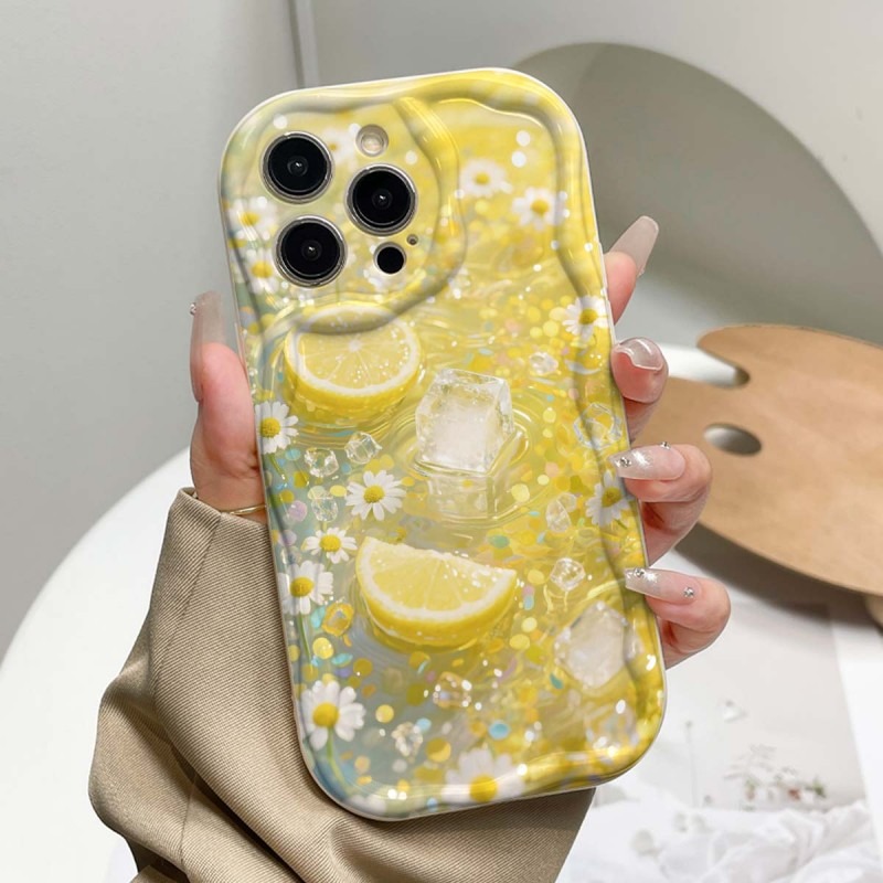 Yellow Lemon Blossom Ice Patte - Phone Cases Yellow review and price
