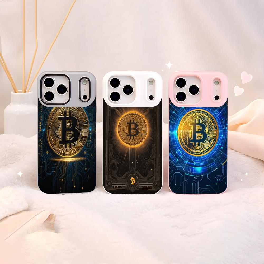 crypto theme Bitcoin Phone Cas - Phone Cases Yellow review and price