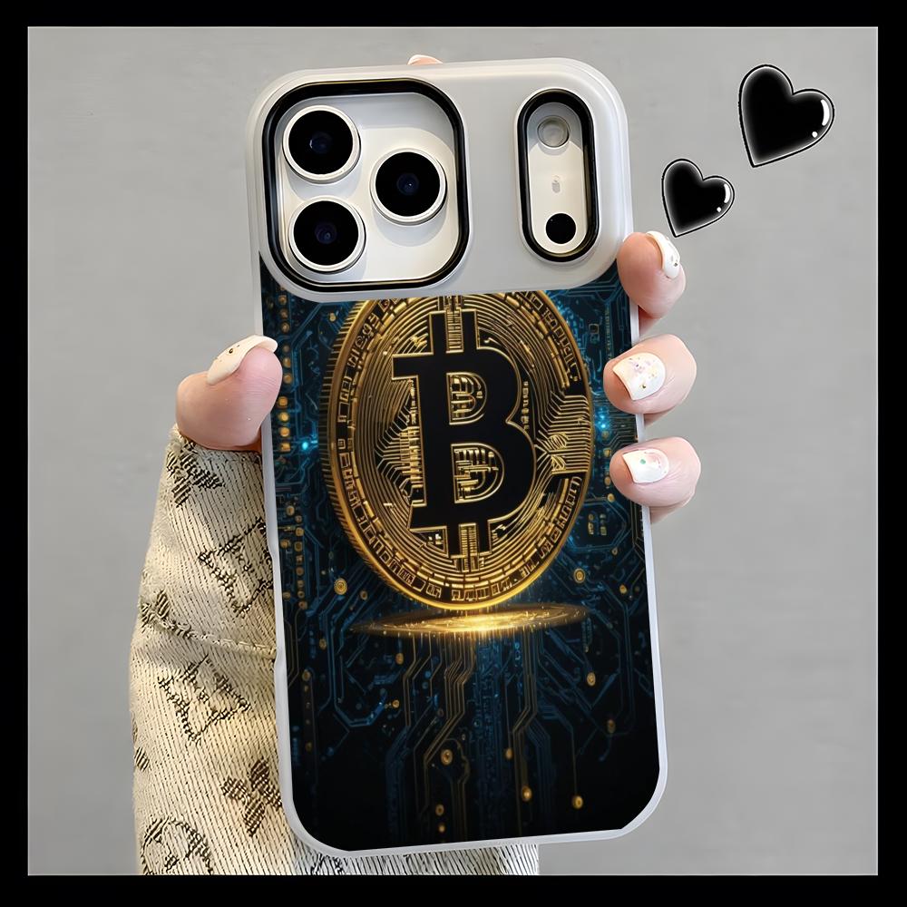 crypto theme Bitcoin Phone Cas - Phone Cases Yellow review and price