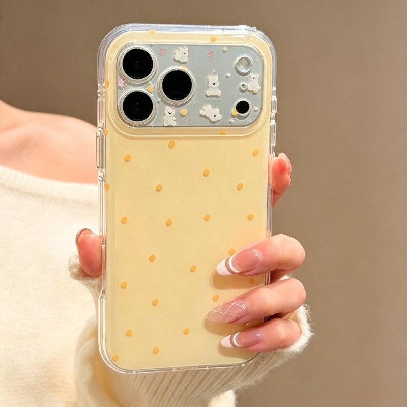 Fashion Cute Yellow Polka Dot  - Phone Cases Yellow review and price